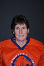 Betty Meyer, lid van het Nederlandse team sledgehockey