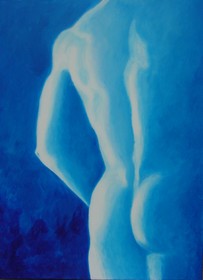 Schilderij van Elen Dekker genaamd mannelijk naakt
