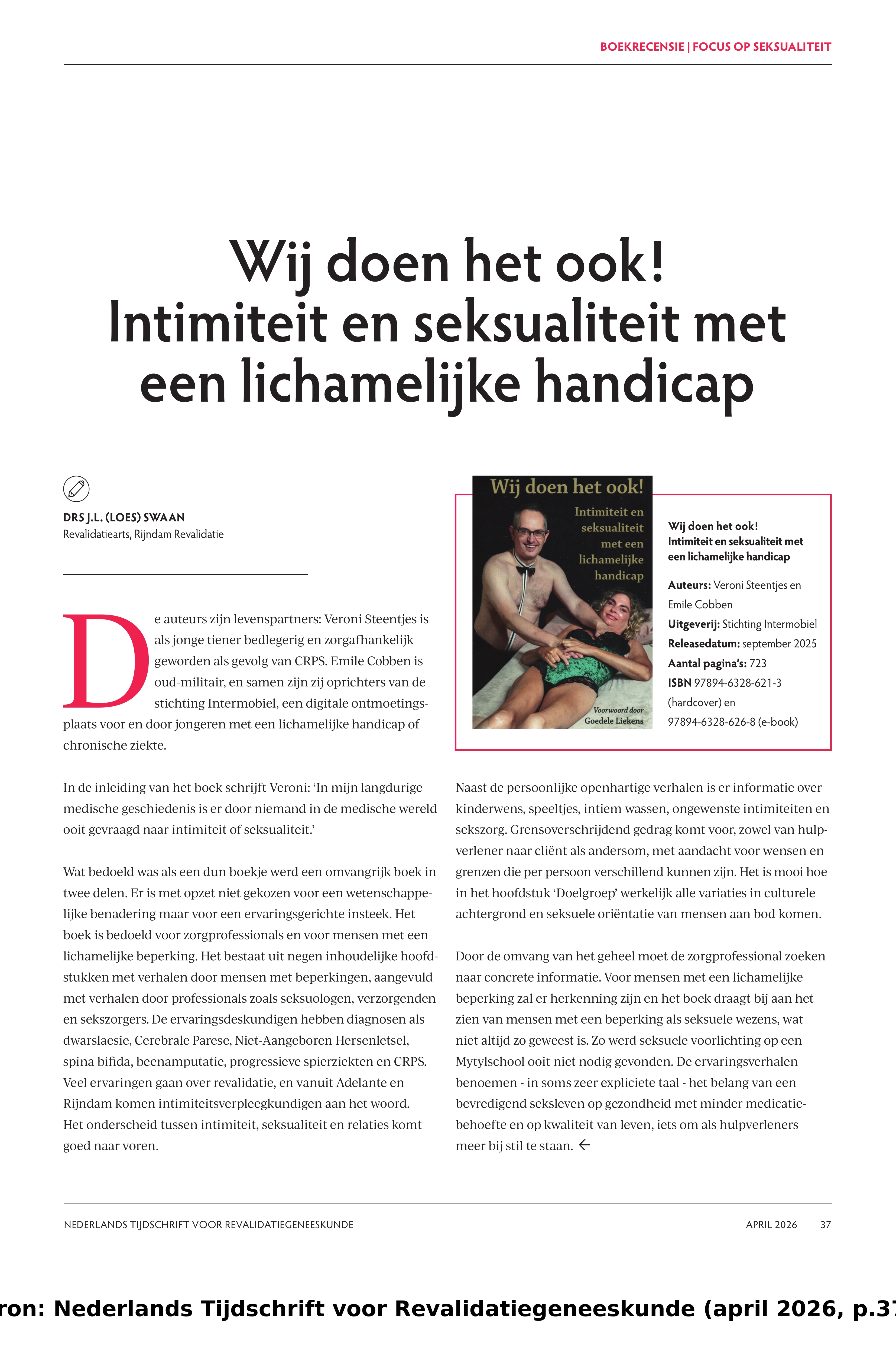 Recensie Nederlands tijdschrift Revalidatie