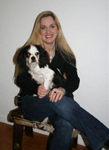 Olga en haar hond Diva