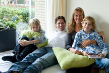 Ben van Oorsprong met zijn vrouw en twee kinderen