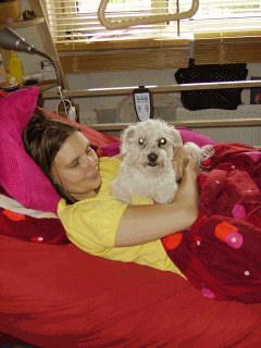 Laura en haar hondje Tascar